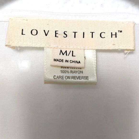 LOVESTITCH Embroidered Tunic Cover-up M/L - Picture 4 of 6